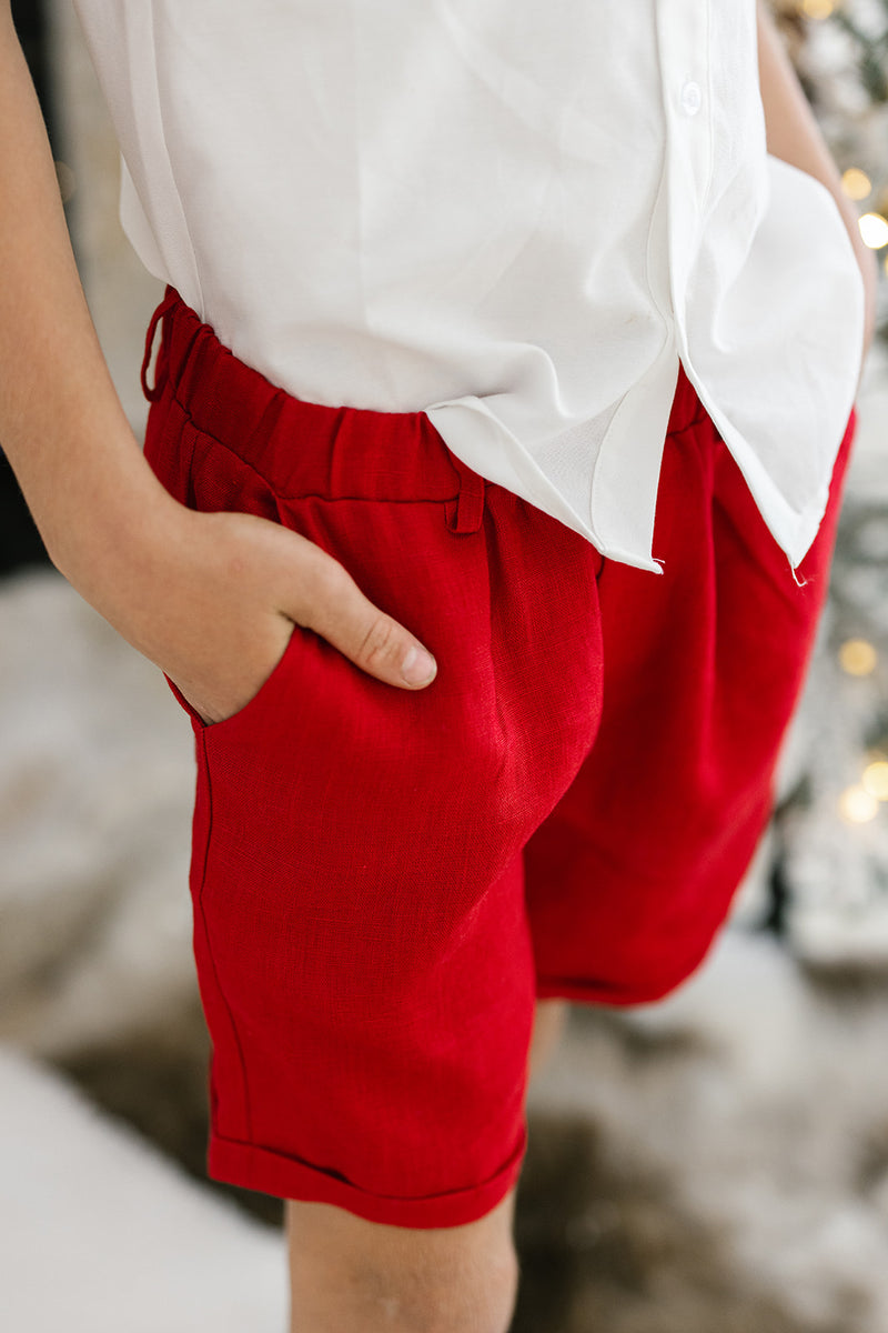 Santa Red Chino Shorts